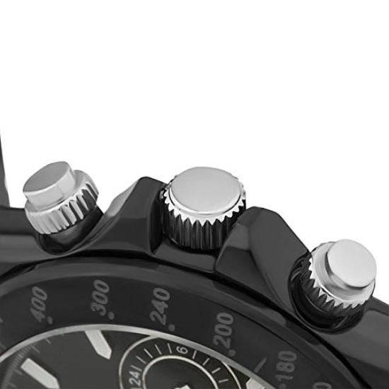Watch Made in Japan Chrono Quartz JGR005W3 Black [GRANDEUR] Men's