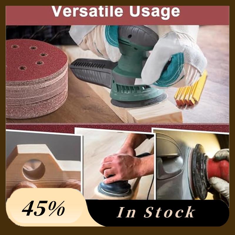 A60Z Top 160PCS 5Inch Sanding Disc,60/80/120/150/240/320/400/600Grit 8 Hole Hook And Loop Sandpaper,Sand Paper For Orbital Sande