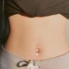 Heart-Shaped Water Drop Navel Ring - Trendy European & American Style