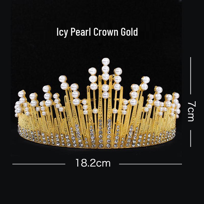 Queen Crown Cake Topper for Adults & Children - Gypsophila Pearl Birthday Decoration