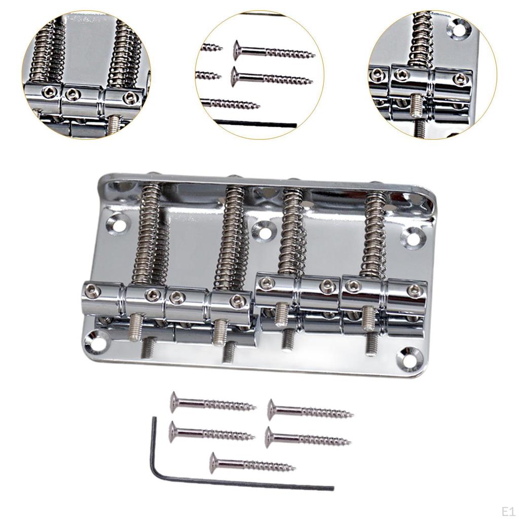 Bass Bridge Electric Guitar Fixed Professional Lightweight Metal Tailpiece Saddles