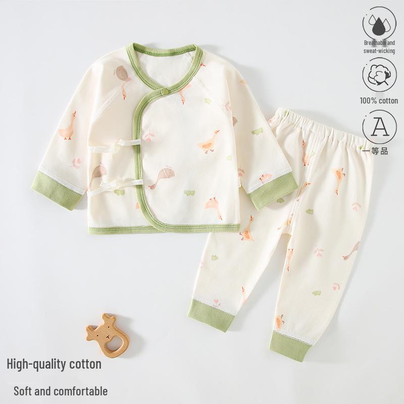 

Осенний комплект детской одежды: Брюки из чистого хлопка и монах-костюм на завязках без косточек 52 cm