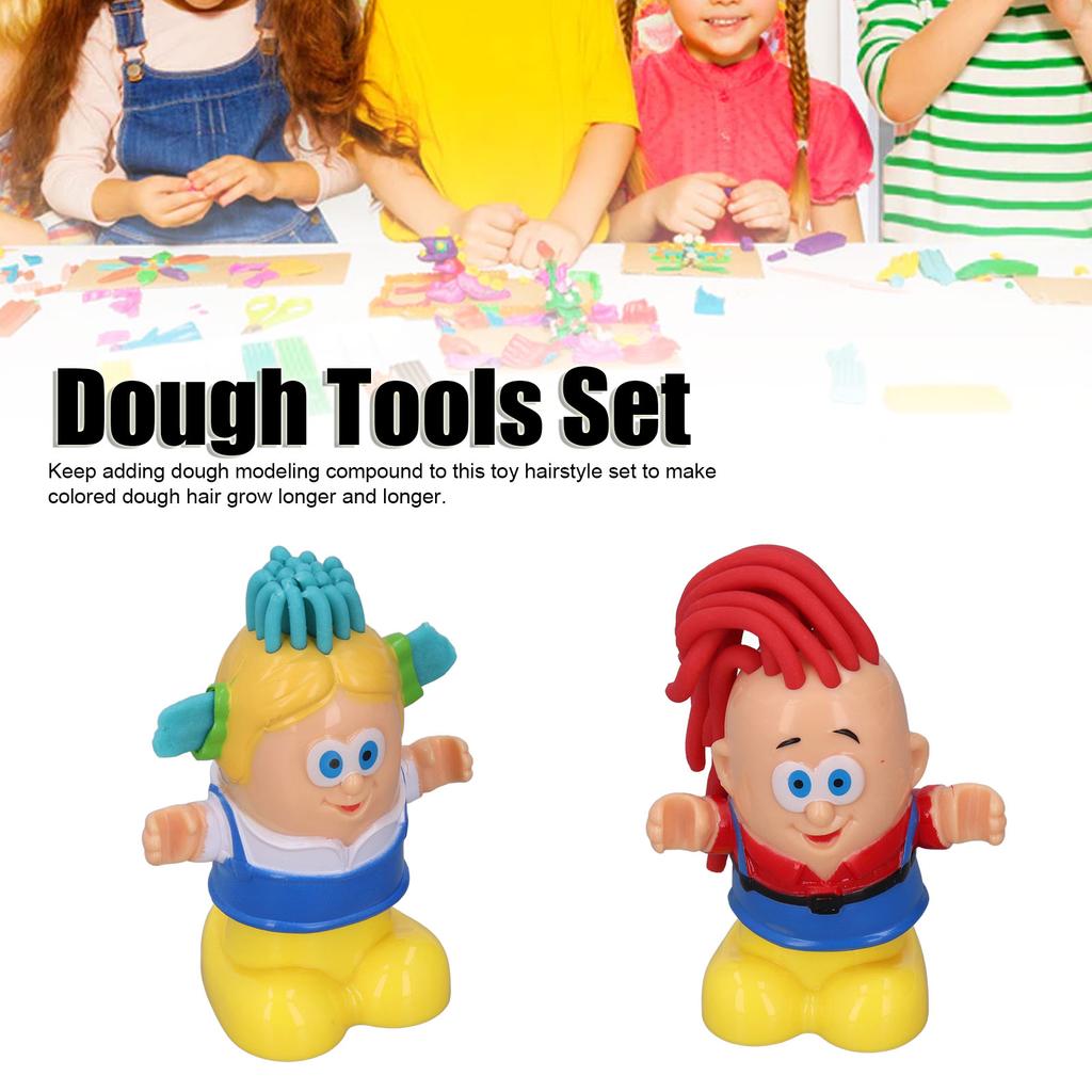 Kids Hairstylist Clay Toys Modeling Clay Color Mud Dough Baby Pretend Barber Role Play Educational Toy