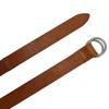 Genuine Tochigi Leather Cowhide and 38 4 Colors Light [voodoocats] Double-Ring Belt, Leather, 34, 36, Inches, (34 Inch, Brown)