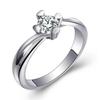 AAA Cubic Zirconia Channel setting Stainless Steel Wedding Rings for women Jewelry Accessories Ring