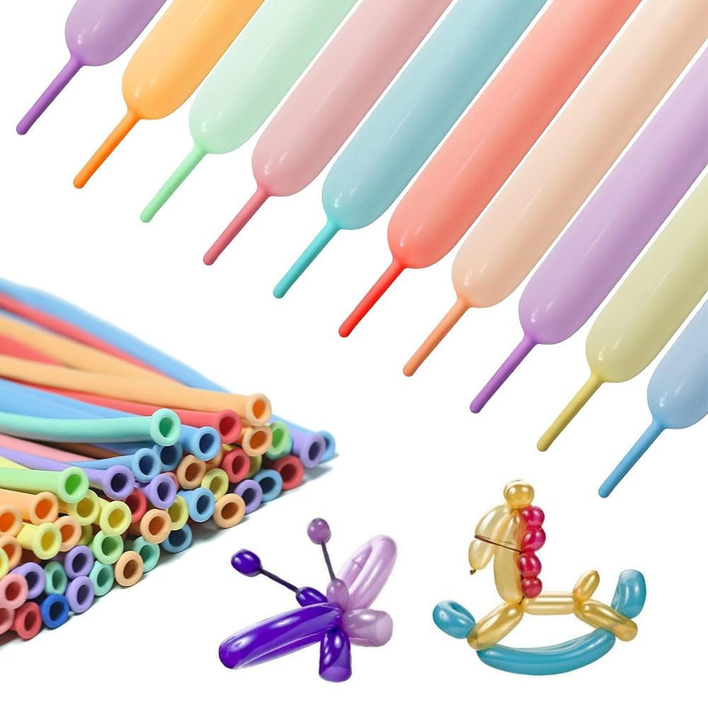 Přírodní latex Extra silné a perfektní pro školu a večírky Balónky 200 kusů, Odolné, Narozeniny, Události, Svatby, Festivaly, (Makaronové barvy)