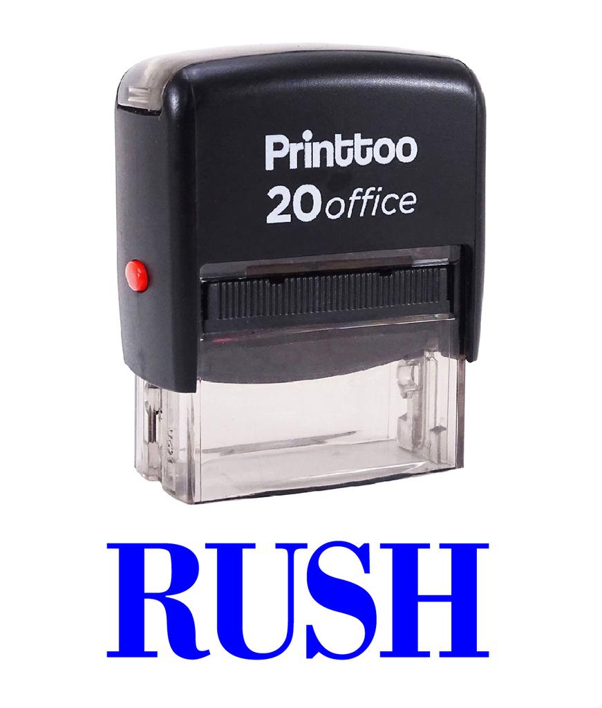 Printtoo RUSH Self Inking Rubber Stamp Office Stationary Custom Stamp-Black