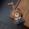 Handmade Real Leather Dancing Bears Bag Charm KeyChain Gift Cute Bread Decoration For Bags Exquisite Charm Bag Accessories