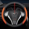 Leather Car Steering Wheel Cover for Nissan Patrol Tiida NP300 Frontier NV200 Navara Accessories