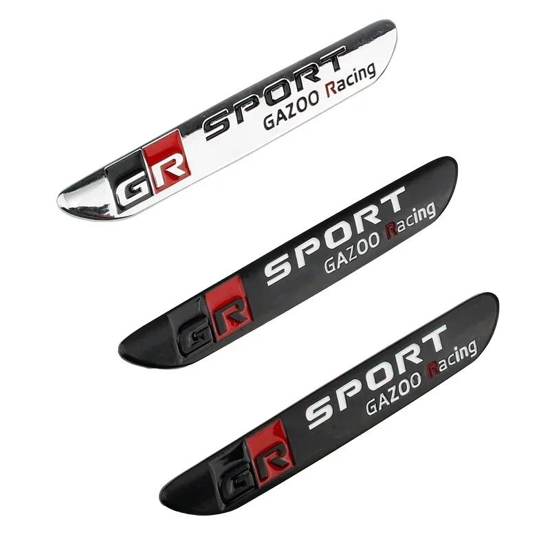 For GR Sport Gazoo Racing Logo Side Fender Emblem Rear Trunk Badge Sticker Corolla Camry Sienna Prius RAV4 CHR Yaris