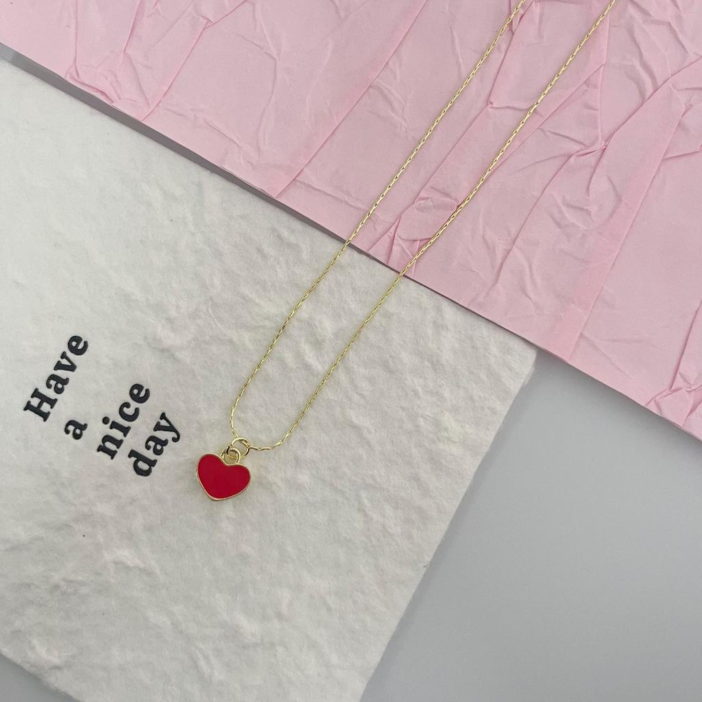 Mini Heart Necklace Warmth Red Heart Chokers Jewelry Gift For Girlfriend
