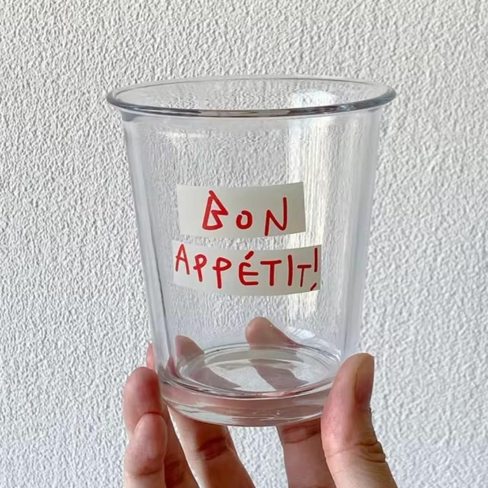 350ML Glass Cup Transparent Classic Glass Drinkware Creative Daily Water Cup