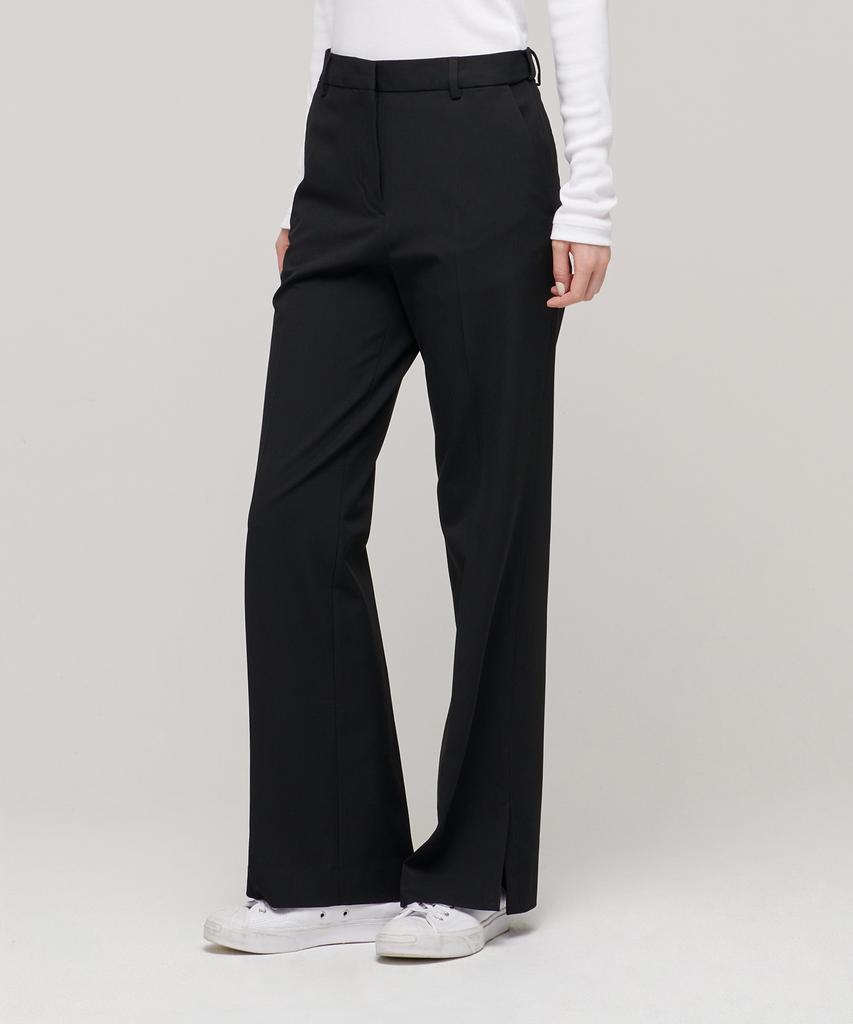 MUSINSA STANDARD WOMAN Women'S Flare Slit Hidden Banding Slacks [Black]