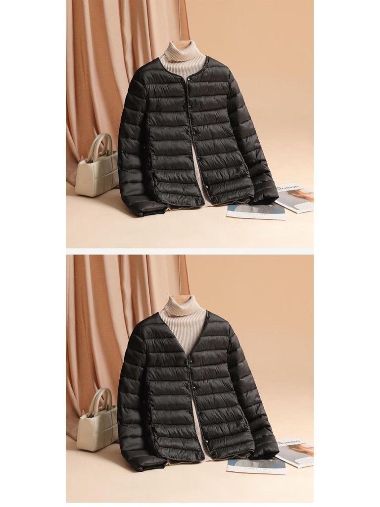 2025 Damen Herbst/Winter Leichte Daunen Baumwolljacke - Kurz, Warm, Koreanische Slim-Fit Mode