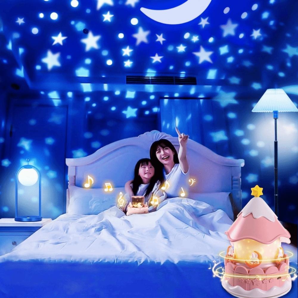 Gentle Melodies Rotating Carousel Music Box Rotating Musical Projector Toy Bedtime
