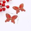 Chinese New Year Lion Baby Cloth Sticker with Gold Embroidery & Butterfly Bow Hair Clip Material