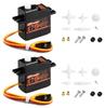 Două Servomotoare Digitale 17G, Impermeabile, Cu Cuplu Ridicat, Angrenaj de Plastic, Servomotor Analogic, Zgomot Redus, pentru Mașini RC, Tancuri, Bărci, Modele la Scara 1:14 și 1:16,