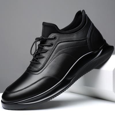 Fashion New Men Shoes Casual Sneakers Genuine Leather Shoes Men's Spring Autumn Lightweight Soft Sole Anti Slip Daily Life Walking Shoes