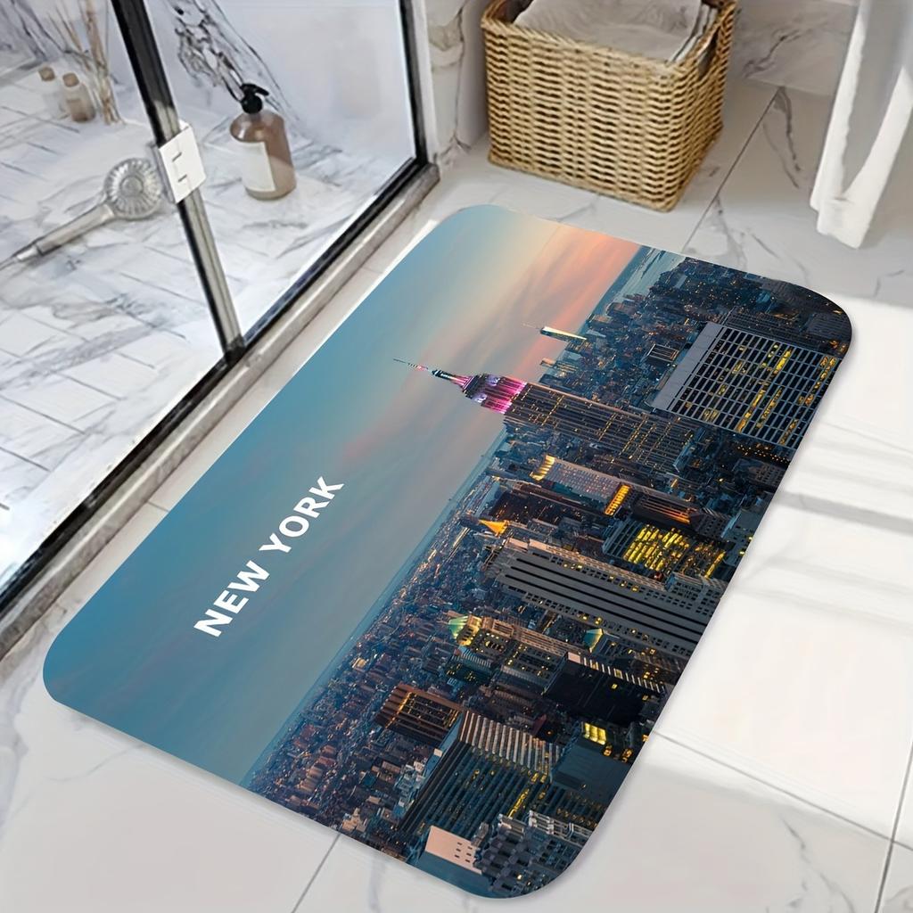 1PC Cyberpunk Skull Pattern Kitchen Rug Non-Slip Door Mat Pop Design Bathroom Rug Bath Mat Carpet for Home Sink Laundry Decor