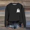 Women's Fashion Casual Long Sleeve Halloween Printed  Neck Sweatshirt