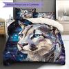 Cougar Pattern Bedding Home Decoration Birthday Gift (1 * duvet cover + 2 * pillowcase, without core)