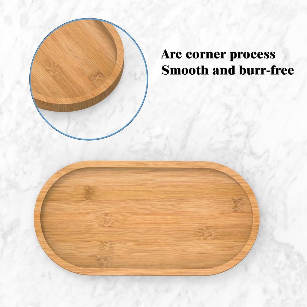 Bamboo soap Dispenser Tray, Bathroom Countertop Tray Kitchen Tray Bamboo T ray Sink T ray Dresser Jewelry Ring Dish, Comestic Holder Bathtub
