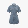 Ibiem Overlay Skirt Shirt-Style Denim Dress Emq5Eop200