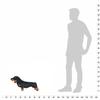 VidaXL Jouet en peluche Chien de race Dachshund Noir XXL 91333