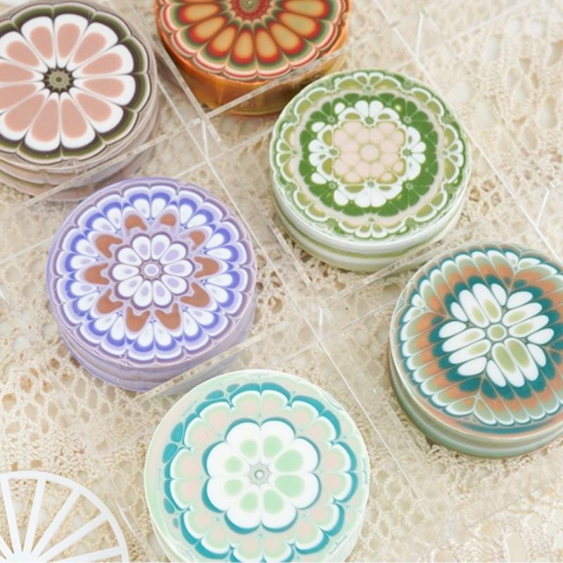 9Pcs Acrylic Round Circular Handmade Soap Flakes, Rendering Tools, Mold Moulds, Rotating Rod For Diy, Cold Soap Making Supplies