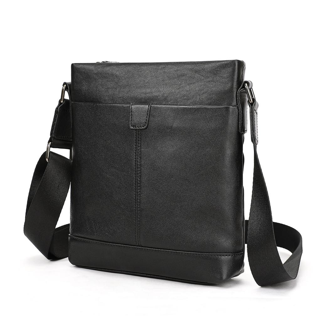 Men's Vertical Leather Crossbody Bag 22 x 6 x 25.5cm