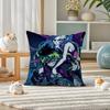 Demon Slayer Swordsmith Village Arc Anime Plush Pillow Cover Soft Short Plush Cushion Cover For Sofa Bedroom Home Decor Gift