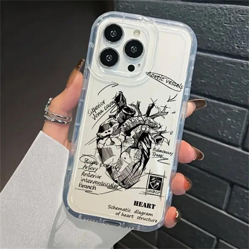 Formula Heart Clear Phone Case for  Redmi Note 12 13 Pro Plus 5G 12S 11S 11 10S 10 Pro 12C 13C 4G Airbag Anti-Drop Cover