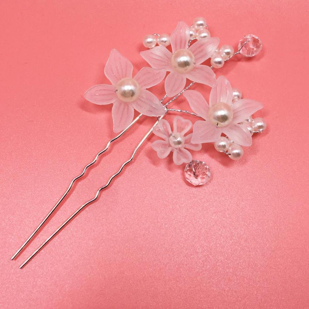 U-Form Brautschmuck Blume Kunstperle Hochzeit Haarnadel Clip Party Kopfbedeckung