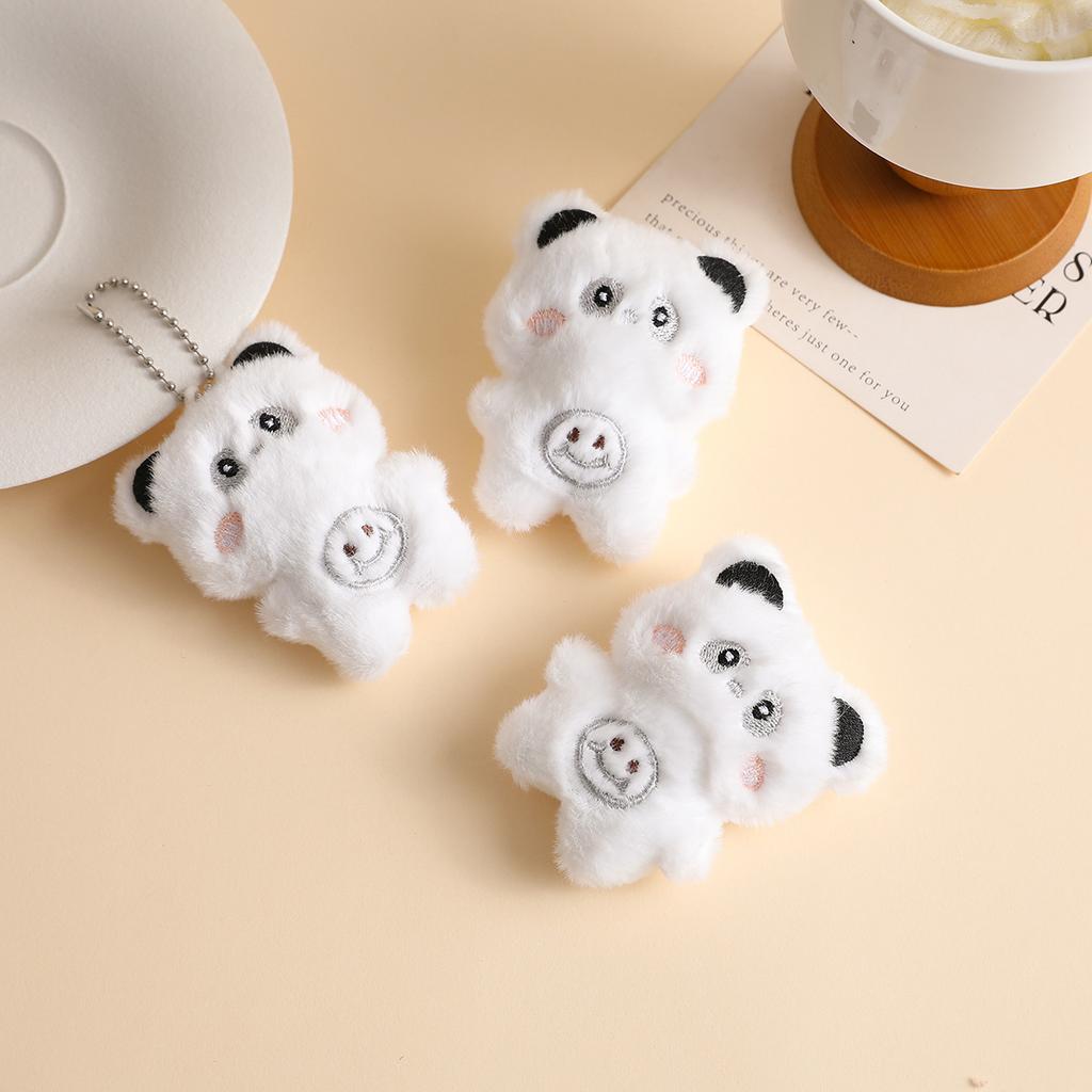 Bear Doll Cute Girl Heart Plush Pin Schoolbag Pendant Clothes Bag Brooch Doll Gift
