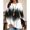 Autumn and winter women's long-sleeved O-neck T-shirt