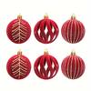6 Pieces Valentine's Day Ball Plush Ball Decorations - Red, White and Green Hanging Ball Decorations - Valentine's Day Decorations Valentine's Day