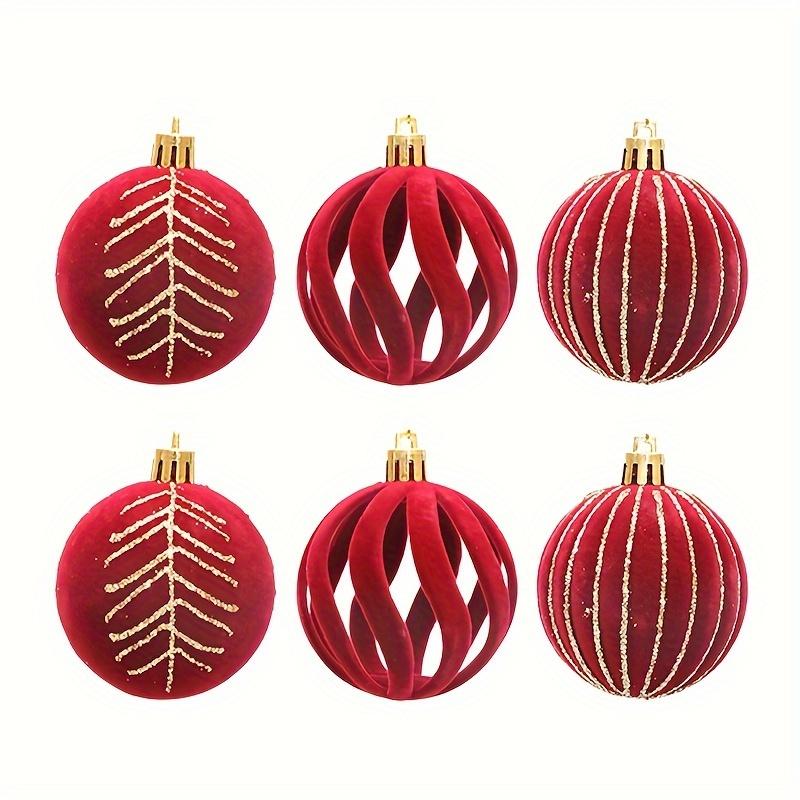 6 Pieces Valentine's Day Ball Plush Ball Decorations - Red, White and Green Hanging Ball Decorations - Valentine's Day Decorations Valentine's Day