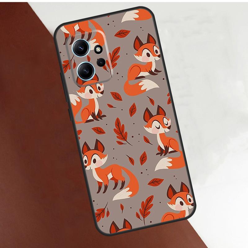 Cartoon Foxes Animal Case For Xiaomi Redmi Note 14 10 11 12 13 15 Pro Plus Cover For Redmi 15 14C 10C 12C 13C 15C