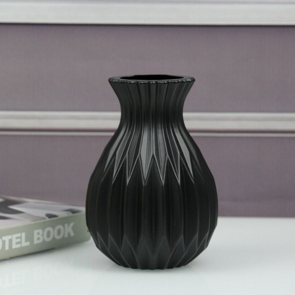 FIower Art Plastic Flower Pot Anti-fall Destop Decorative Vase Nordic Hydroponic Vase Desktop