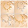 Personalized Metal Imitation Pearl Heart Chain  Foot Ankle Beach Party Jewelry For Women Girl Foot Bracelet Anklet Gifts