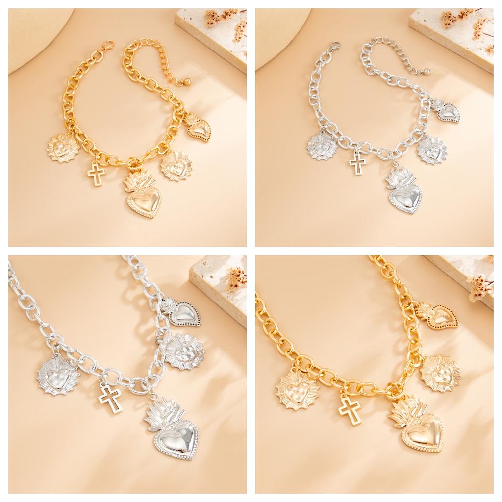 Personalized Metal Imitation Pearl Heart Chain  Foot Ankle Beach Party Jewelry For Women Girl Foot Bracelet Anklet Gifts