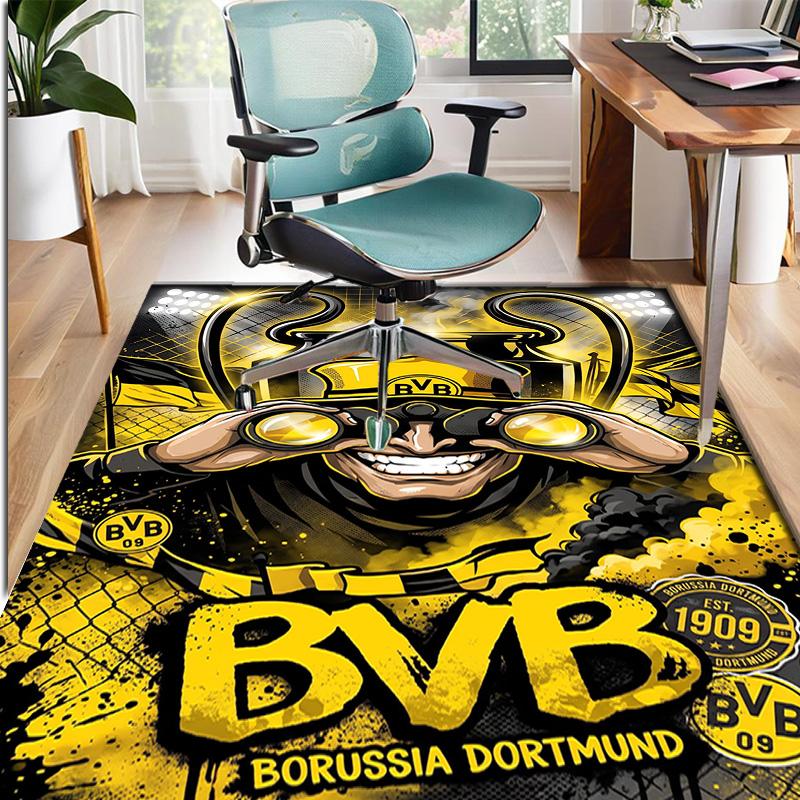 Borussia DortmundBVB Pattern Rug, Indoor/Outdoor Mat, for Picnic, Gameroom, Bedroom, Office, Living Room, Home Decor Carpet, Birthday Gift