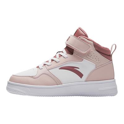 Kids Synthetic Leather Outdoor Series Fleece Lightweight Shock Absorbing Warm High Top Kids Skate Shoes Kids Skate Shoes White Pink A22446939-1