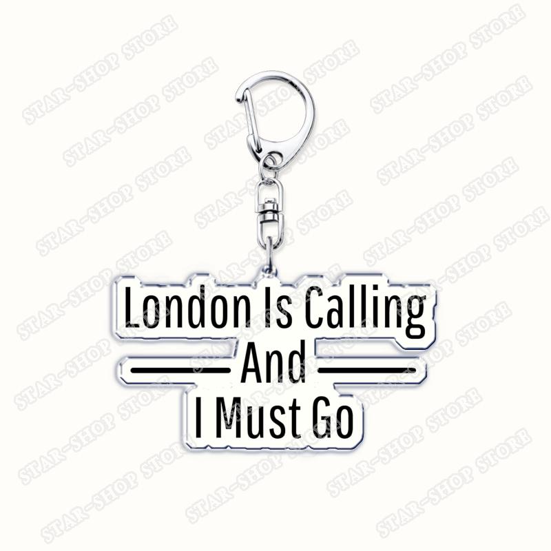 Amo Londra Regno Unito Portachiavi Accessori Borsa UK Inghilterra Britannico Big Ben Portachiavi Gioielli Fan Amici Regali