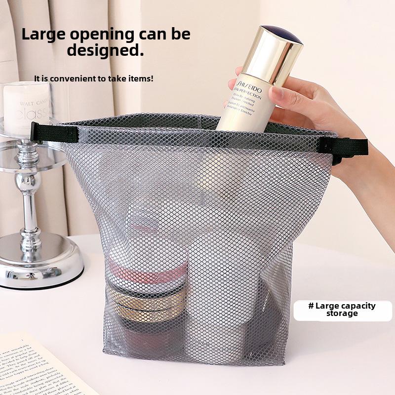 High-Capacity Waterproof Portable Toiletry Bag with Snap Closure