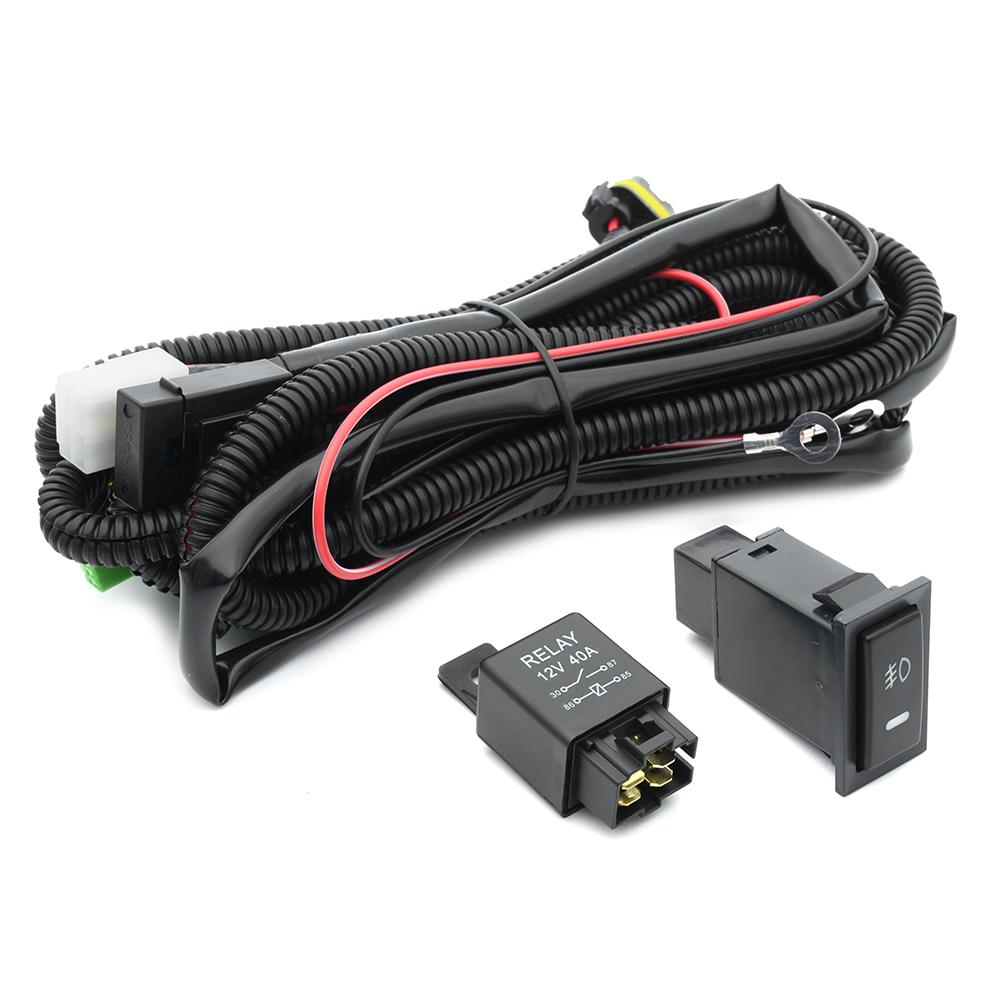 H10 H12 Fog Lights Wiring Harness For Toyota Camry Corolla Verso Hilux Land Cruiser 90 Carina E Lexus IS200 IS300 Switch Relay