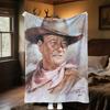 1pc John Wayne's Art Painting Blanket, Al Season Lightweigh Poster Blanket Home Office Outdoor Nap Multifunc Poster Blanketional Blanket