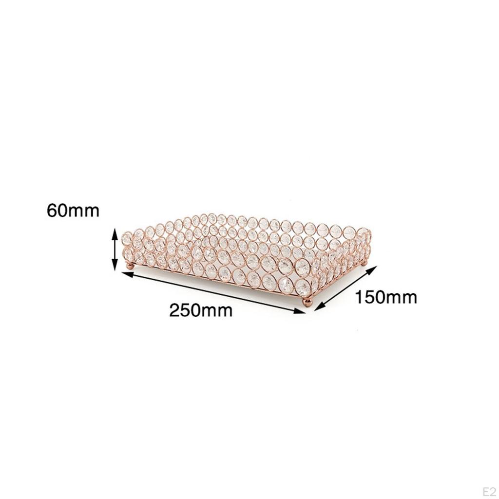 Decorative Mirrored Fruit Tray Holder, Food Storage Display Panel Vanity for Wedding Restaurant