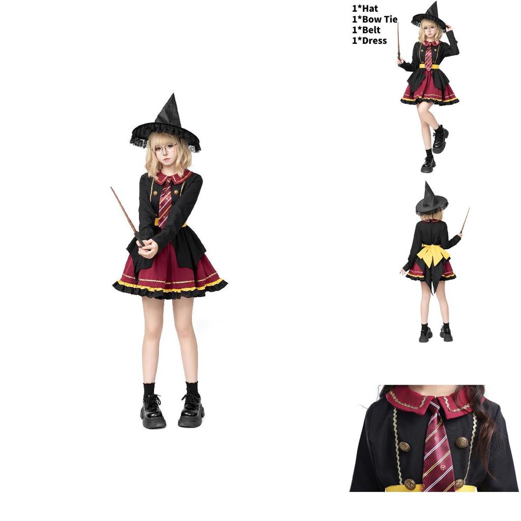 Harry Potter Cosplay Costume For Girls Teenagers Polyester Magical Role Play Suit For Anime Conventions