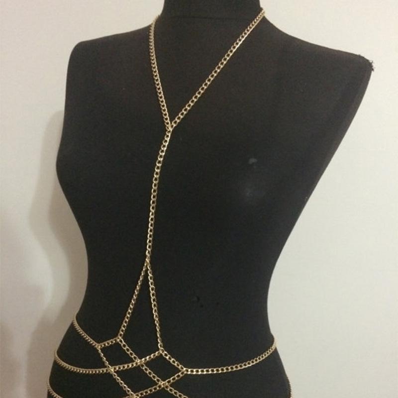 Hot-selling European and American sexy chain body chain, waist chain integrated chain, simple and fashionable